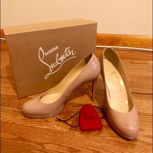 Authentic Single Pump 100mm Nude Louboutins